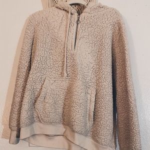 Beige Teddy Hoodie 🪐